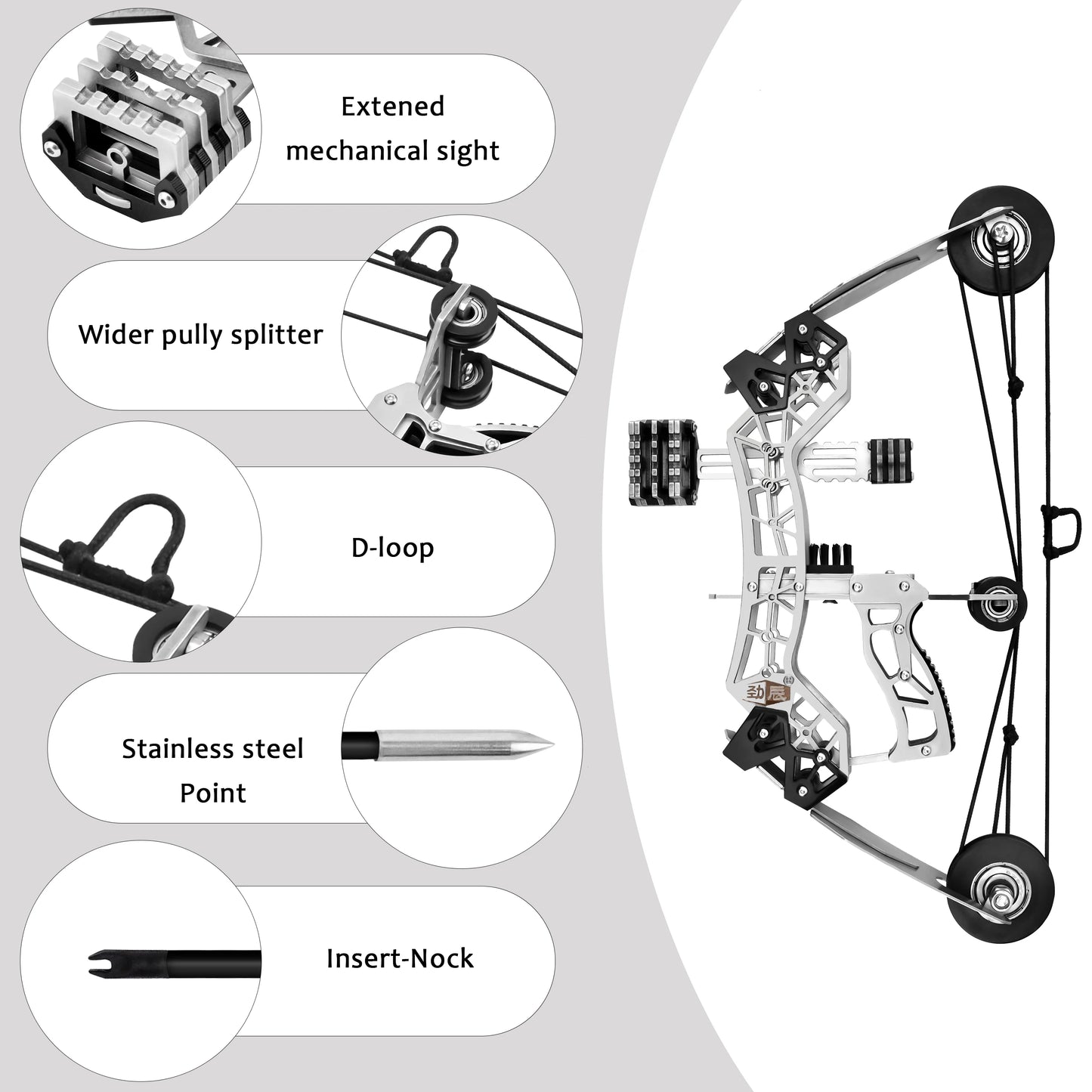10.2" Mini Compound Bow and Arrows Set