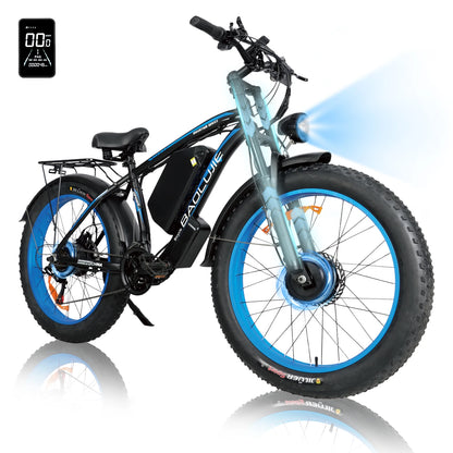 BAOLUJIE DM01 Motor Electric Bicycle 60V 30AH Battery Max Speed 42 MPH