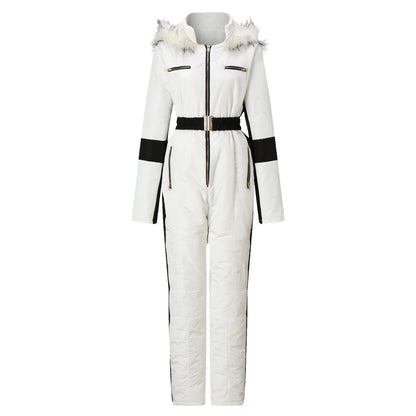 Women's Winter Outdoor Sports Jacket Jumpsuit, Removable Sports Zipper