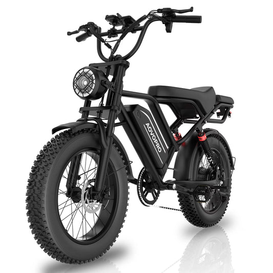 AOVOPRO AP20 Electric Bike 1500W 20" Fat Tire 31mph Top Speed 70 Miles