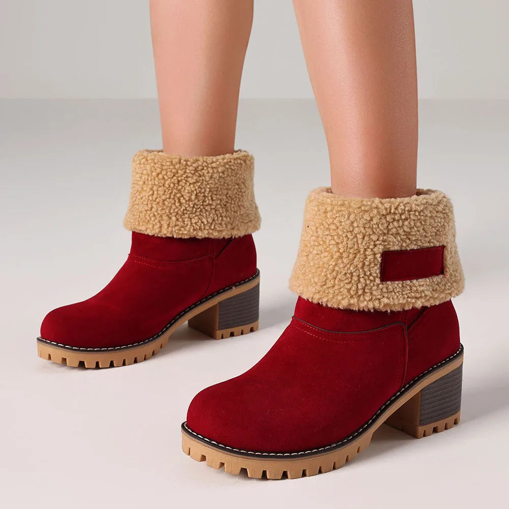 Winter Faux Fur Snow Boots For Women