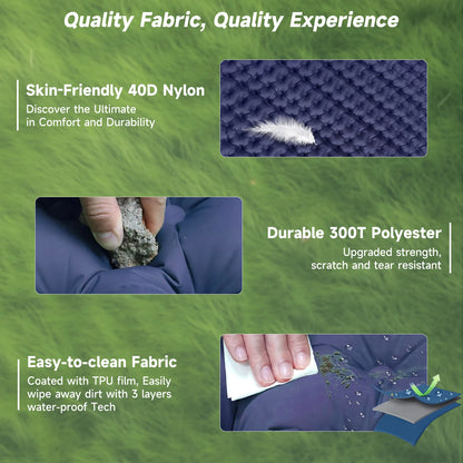 Aonhom Double Sleeping Pad, Inflatable Double Camping Mat