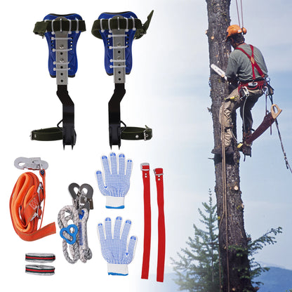 150kg Capacity Adjustable Tree Climbing Spikes Gear Set