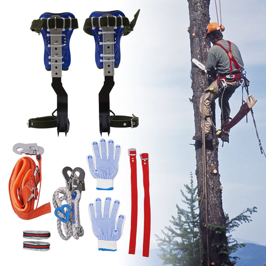 150kg Capacity Adjustable Tree Climbing Spikes Gear Set