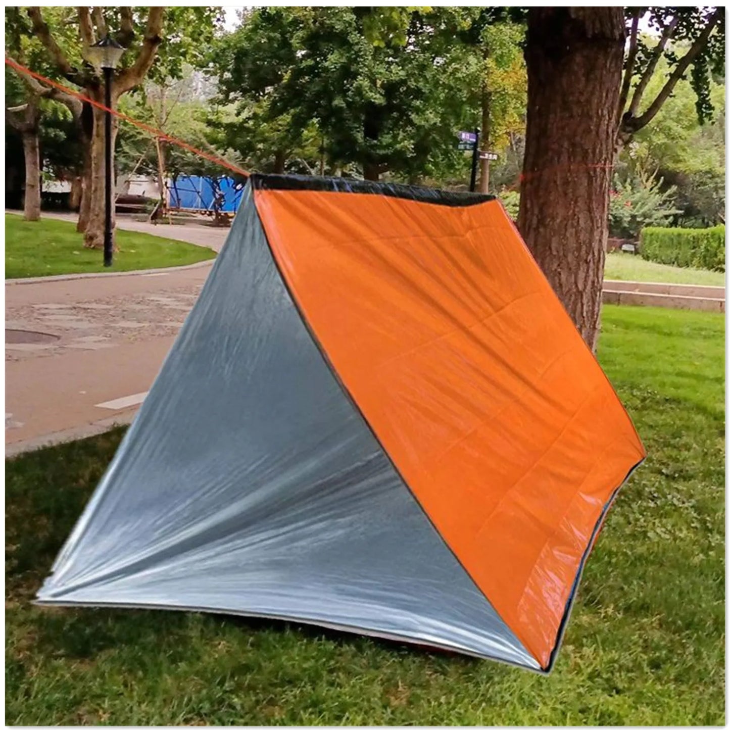 2 Person Emergency Shelter Bivy Survival Tent Kit Mylar Tube Tent