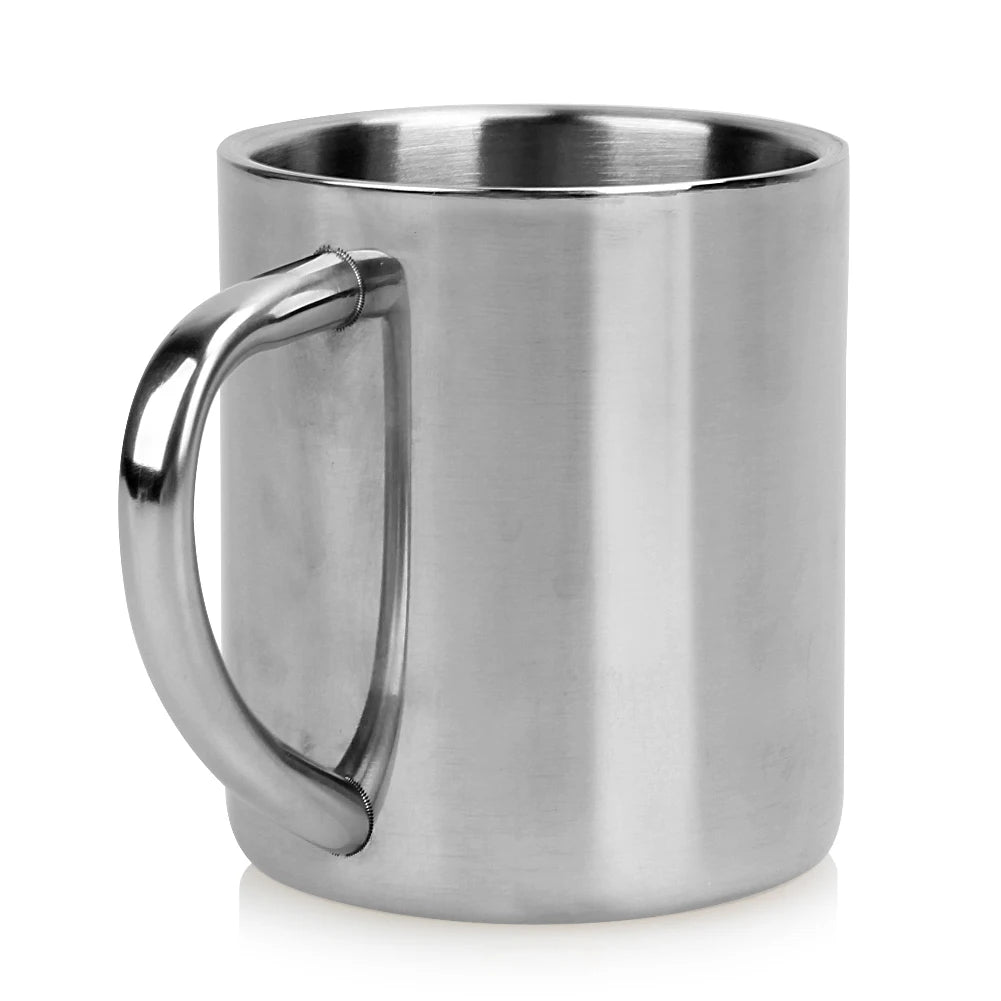 220ml Drinking Cup with Handle Stainless Steel
