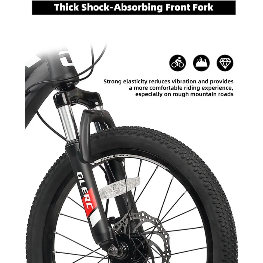 2024 24 Inch Bike for Boys and Girls Ages 6-14 21-Speed Mountain Bicycle with Front Suspension and Disc Brakes Ideal for Off-Ro