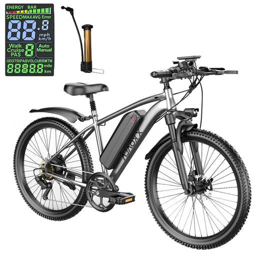 26'' Electric Bike, 1000W Peak Motor 40 Miles 25MPH Commuter E Bike 7 Speed