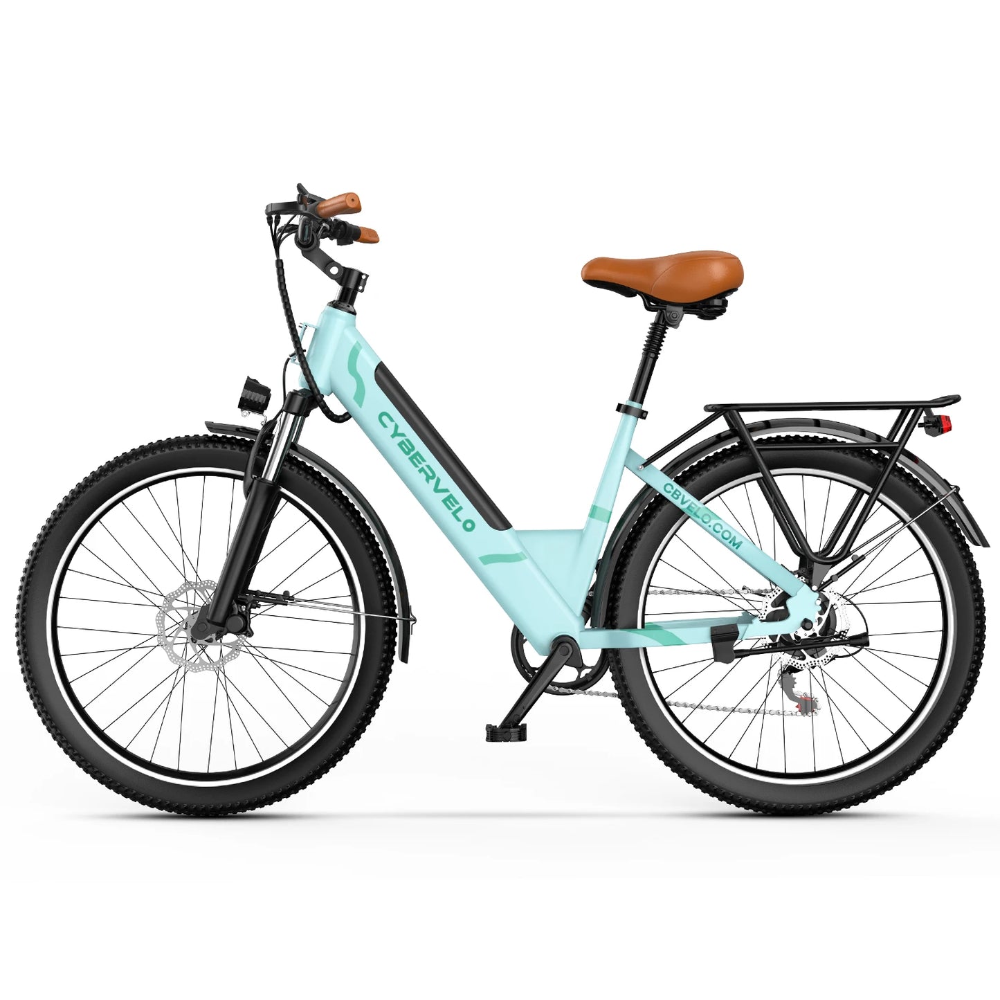 26" Step-Thru Electric bicycle for Adult,1000W Peak Motor,