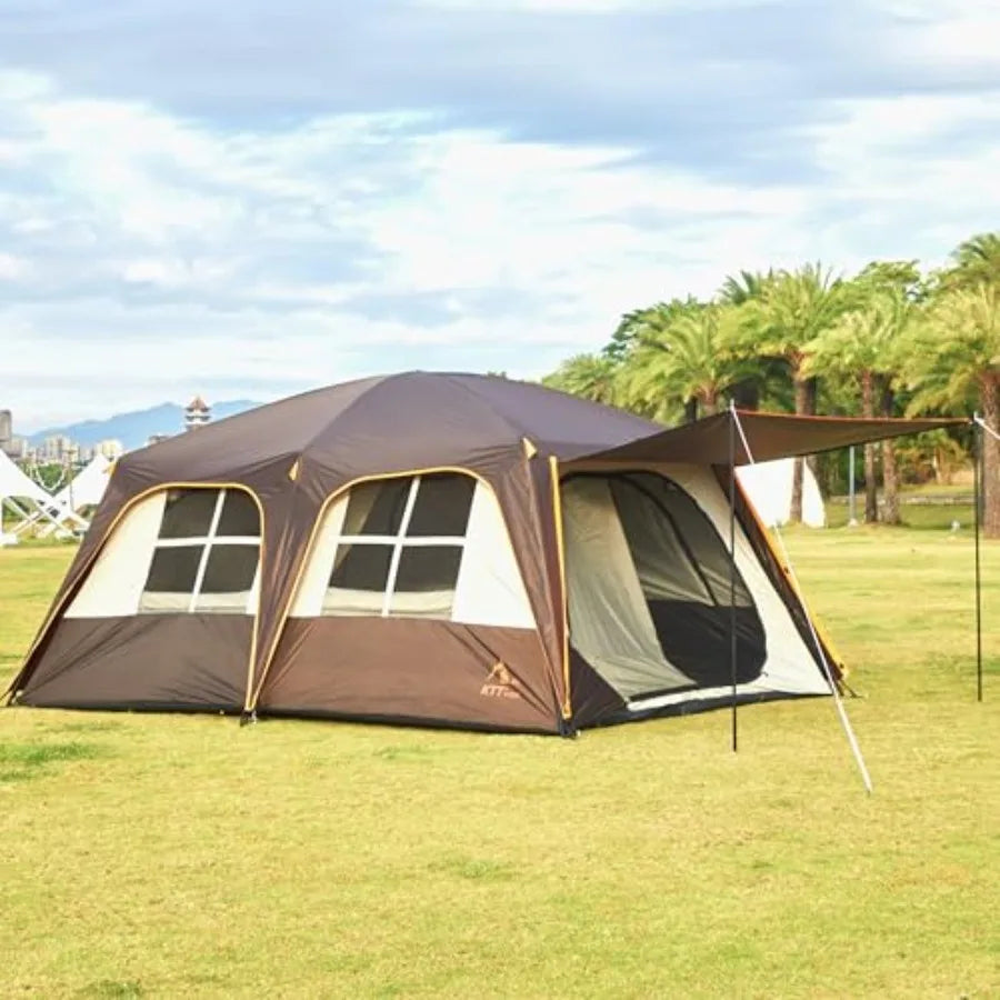 Extra Large Tent 12 Person A Awning Family Cabin