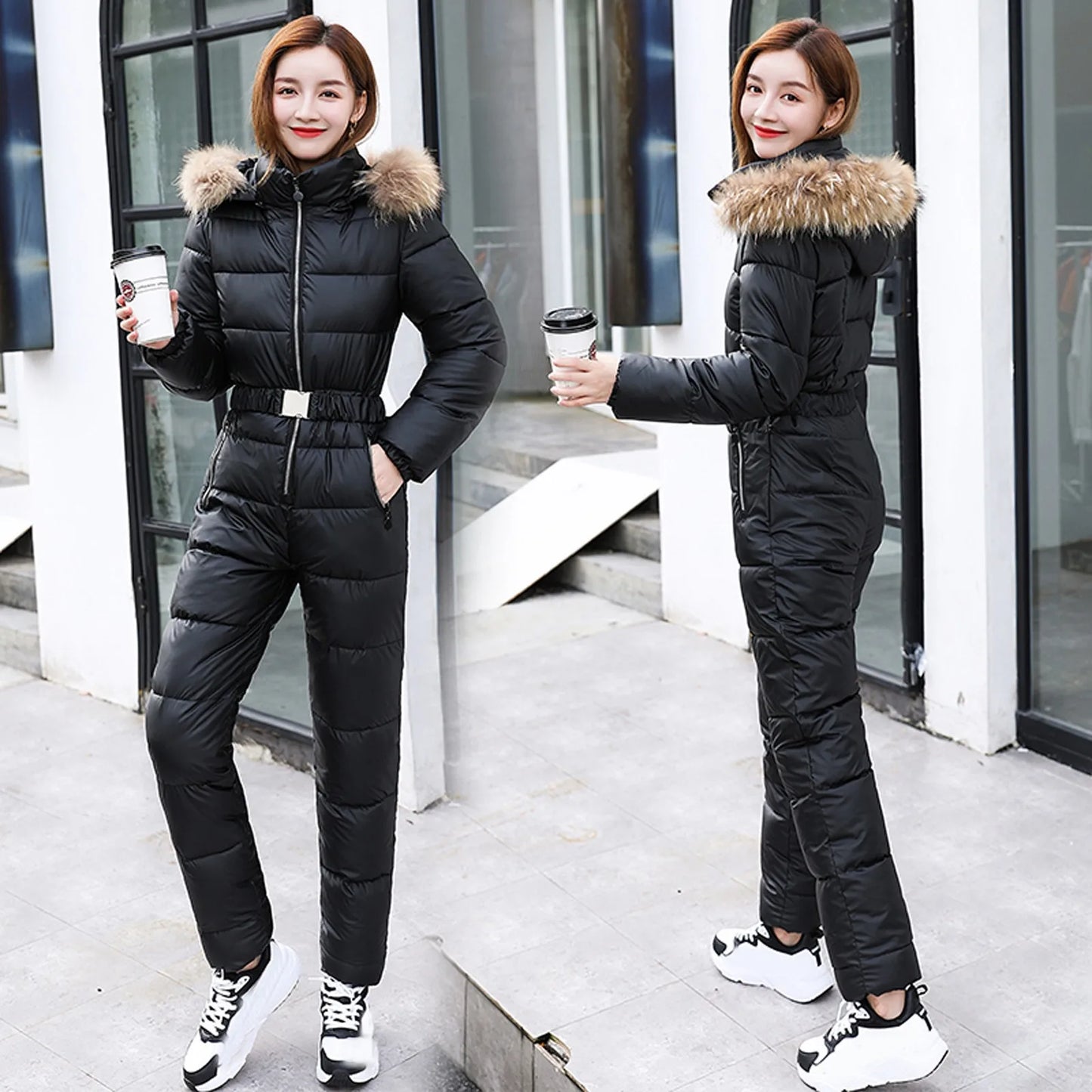 One Piece Outfit Ski Suit Women Jacket Winter Jumpsuit ll