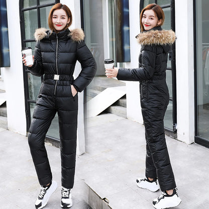 One Piece Outfit Ski Suit Women Jacket Winter Jumpsuit ll