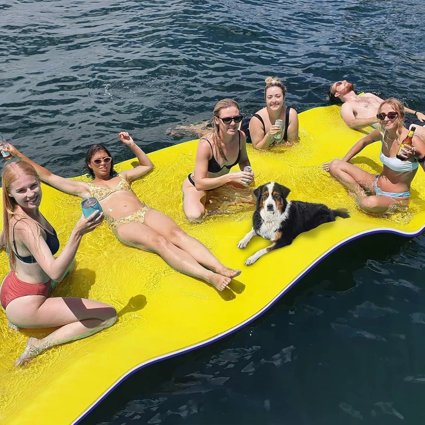 9/12/18FT 3-Layer Lily Pad Floating Mat, Double-Sided Use Floating Water Mat, Floating Mat for Lake, Water Mats Suitable