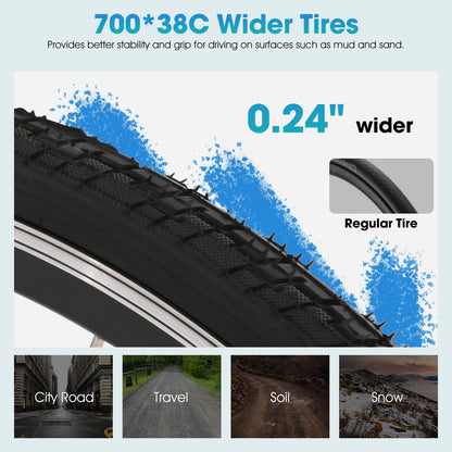 HILAND Adult electric road bike, detachable lithium battery.