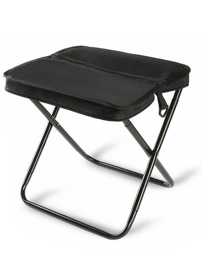 Outdoor Integrated Storage Chair with Mesh Bag Folding Backpack Stool Wear Resist for Picnic Gardening Barbecuing Hiking