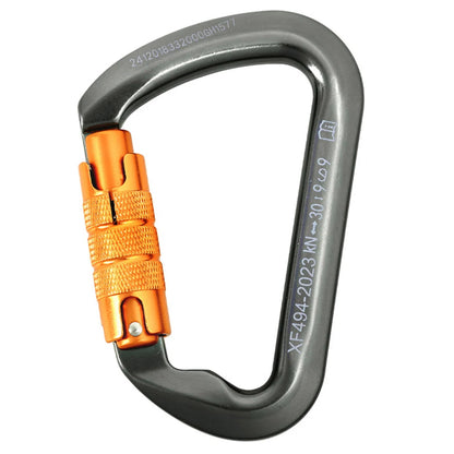 30kN Locking Carabiner Heavy Duty D-Shaped for Rock Climbing.