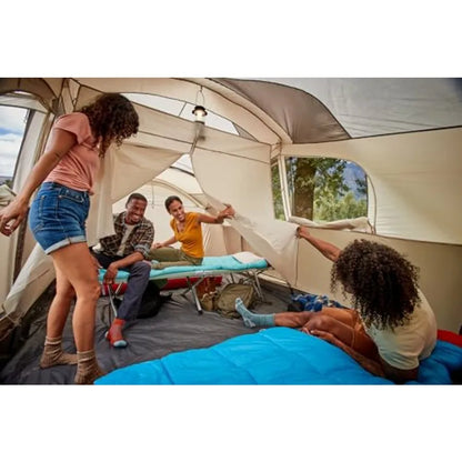 WeatherMaster 10-Person Camping Tent with Rainfly and Room Divider