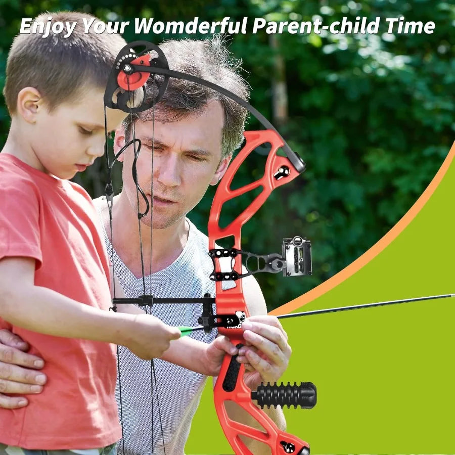 Compound Bow Archery Sets for Youth and Beginners Right Hand,15-30 lbs Draw Weight 260fps