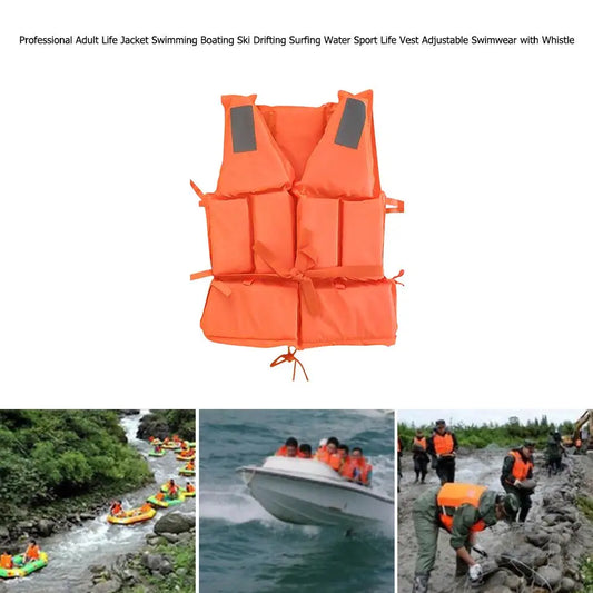 Life Jacket Survival Suit, Fishing Life Jacket for Adult with Whistle.