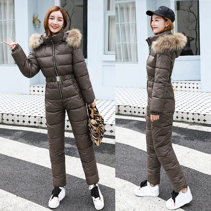 One Piece Outfit Ski Suit Women Jacket Winter Jumpsuit ll