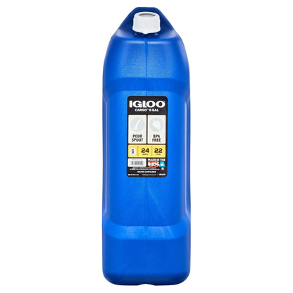 6 Gallon Camping Water Storage Container, Blue