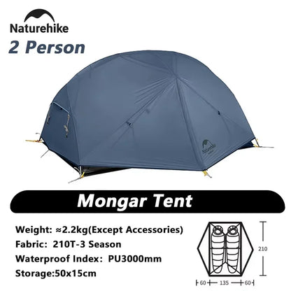 Naturehike Mongar Ultralight Tent 2 Person Waterproof PU3000mm