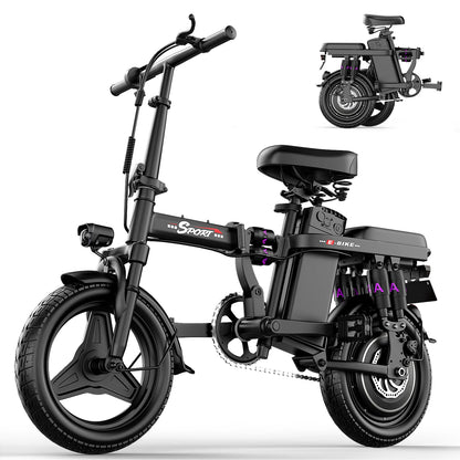 500W Adult Electric Bike, 300lbs Weight-bearing Capacity, 48V15Ah E-BIKE, Multiple Shock Absorbers, for Heavy Weight Population