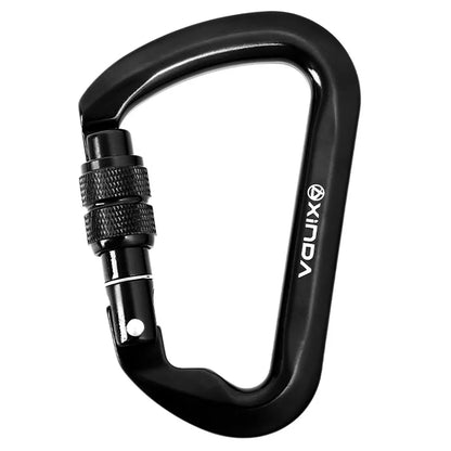30kN Locking Carabiner Heavy Duty D-Shaped for Rock Climbing.