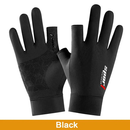 FLYSAND Anti-UV Men Women Fishing Gloves Sunscreen Anti-skid
