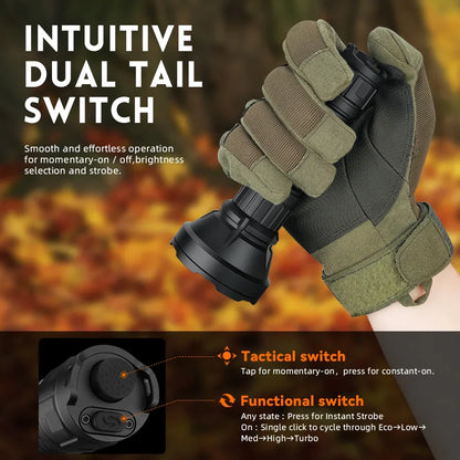Sofirn SF26 2000lm SFT40 LED 6000K Tactical Flashlight