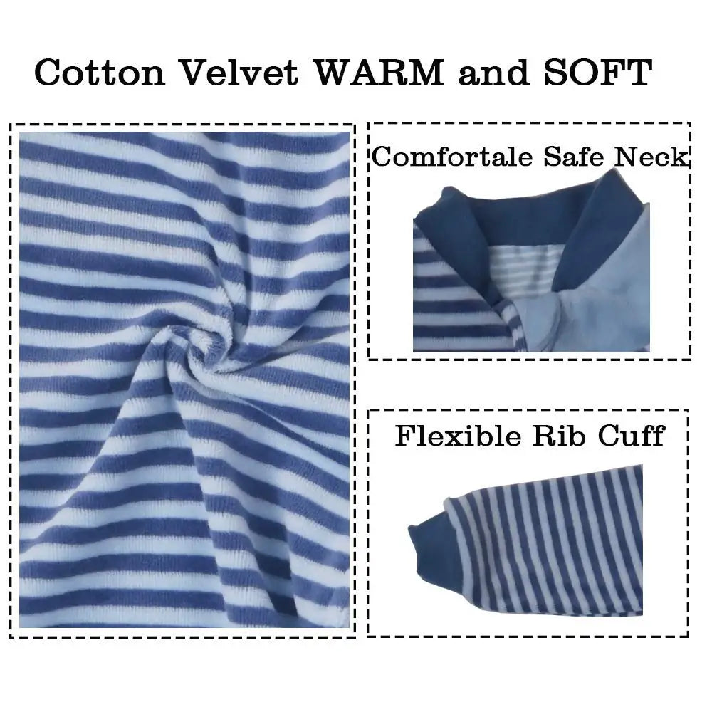 Extra Large Toddler Sleep Sack with Long Sleeves, Warm Tog 2.0, Soft Cotton Velvet for Ages 4-6 Years