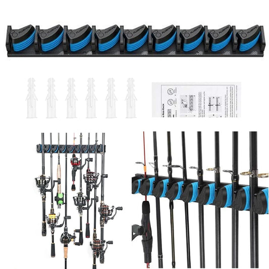 Wall Mounted Fishing Pole Holder
