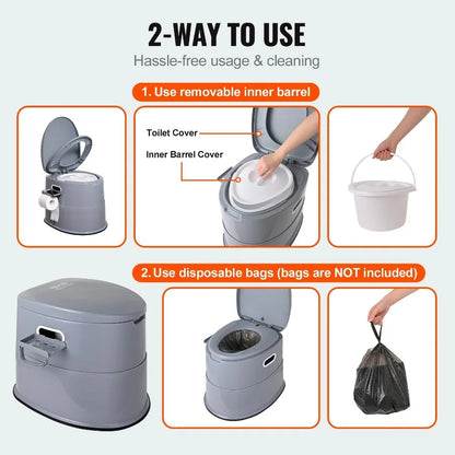 Portable Toilet for Camping 1.3 Gal.