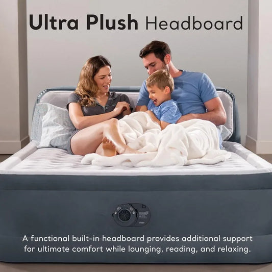 Deluxe Ultra Plush Air Mattress with Headboard – Queen Size