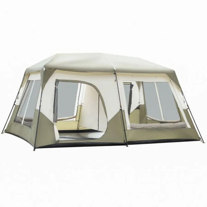 10 Person Camping Tent Setup in 60 Snds with Rainfly, Windproof.