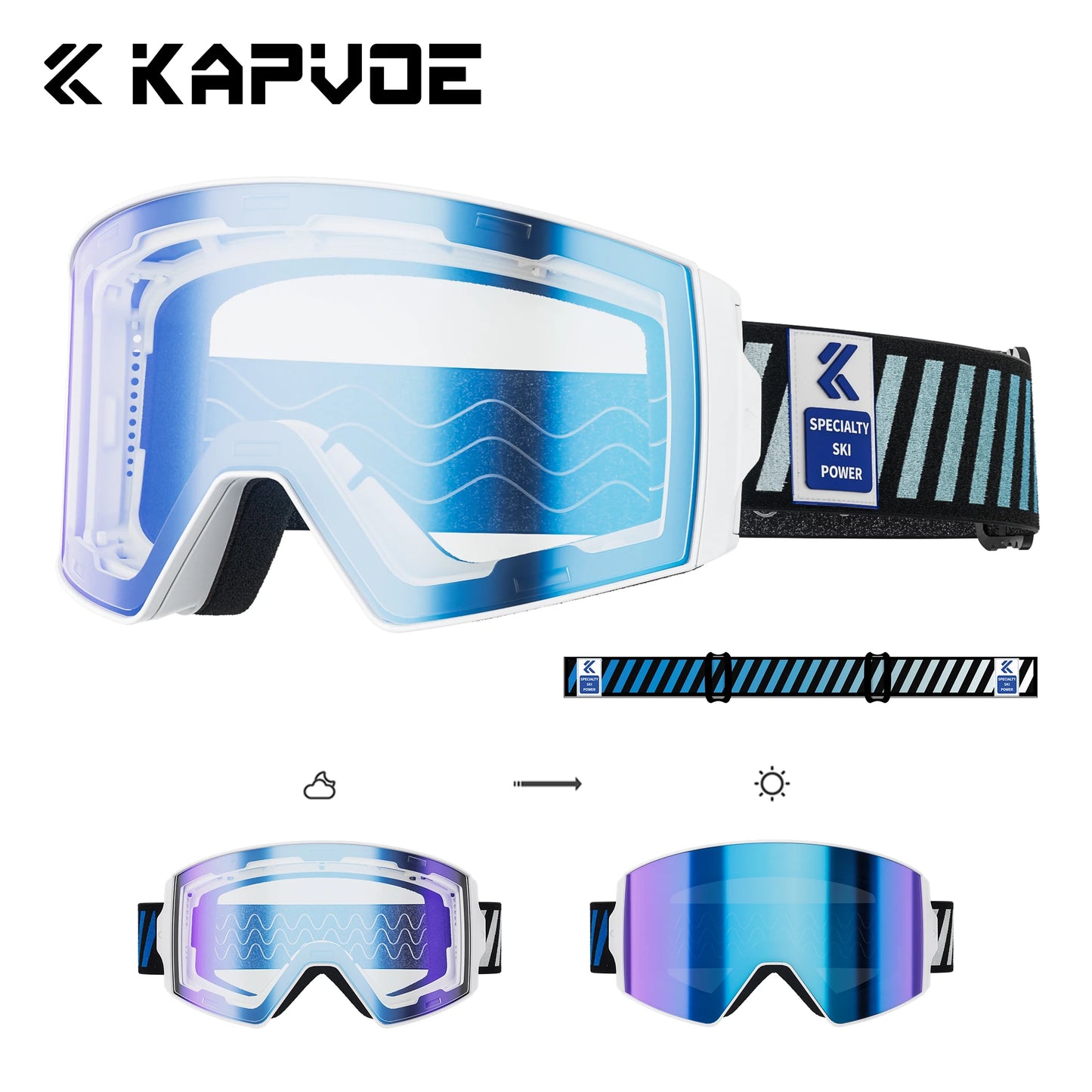 Winter Outdoor Photochromic Ski Goggles