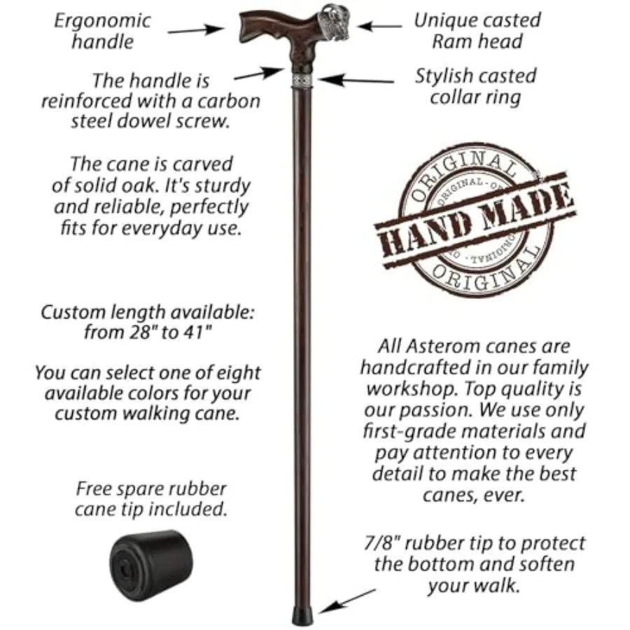 Asterom Stylish Wooden Walking Cane