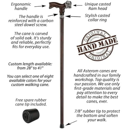 Asterom Stylish Wooden Walking Cane