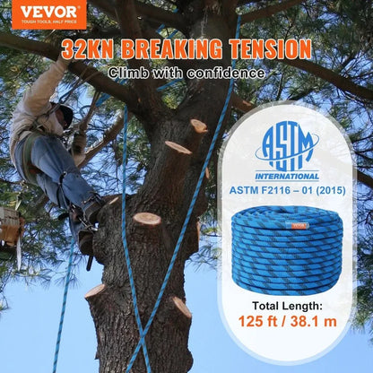 VEVOR 12.7mm Static Climbing Rope 38M(125ft)