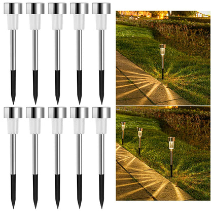 Solar Outdoor Pathway Lights LED, Camping Atmosphere.