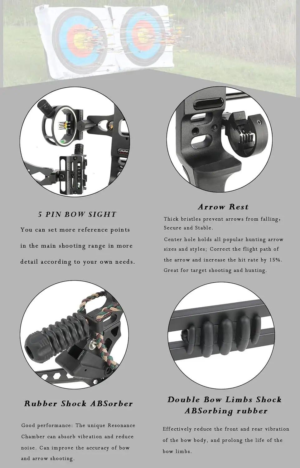 Archery Bow Fishing Compound Bow Kit