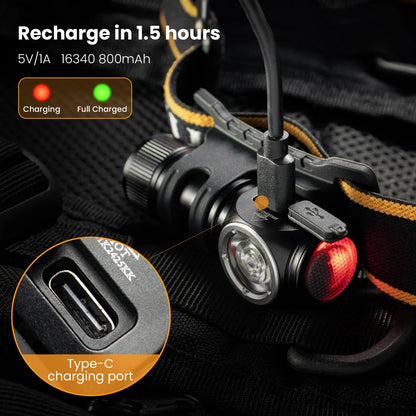 Rechargeable Mini 16340 Headlamp