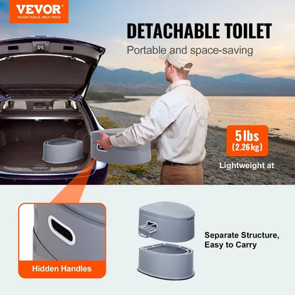 Portable Toilet for Camping 1.3 Gal.