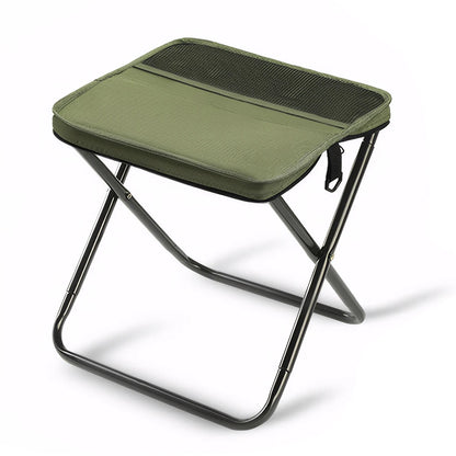 Outdoor Integrated Storage Chair with Mesh Bag Folding Backpack Stool Wear Resist for Picnic Gardening Barbecuing Hiking