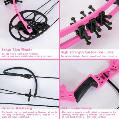 Youth Compound Bow Set 15-45Lbs, For Teens and Beginner