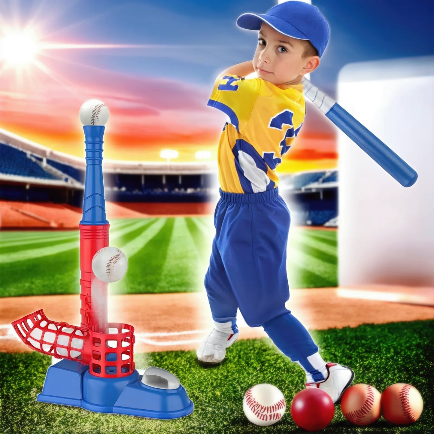 Baseball Seat Set, Foot-Operated Pitching Machine, Automatic Baseball Launcher.