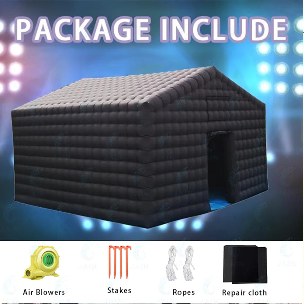 20FT Large Black Inflatable Nightclub Party Tent with Blower