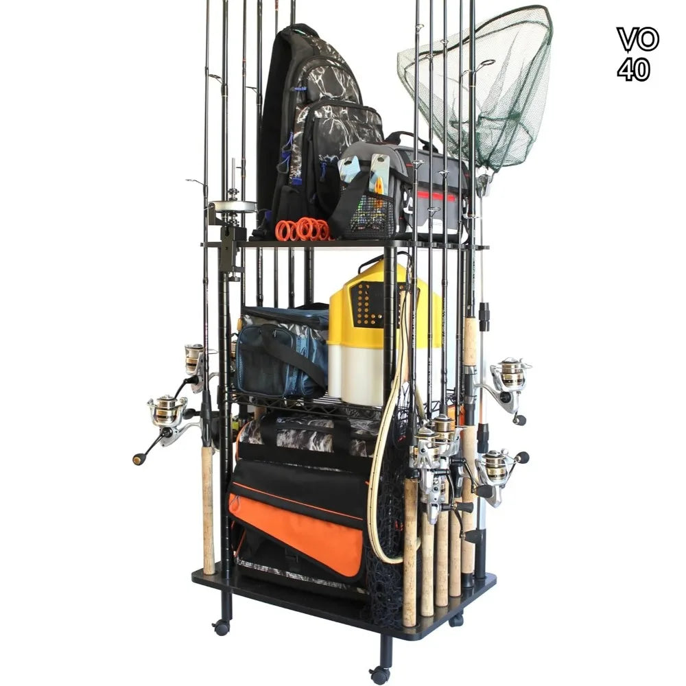 Portable Fishing Rod Holder Rack for Garage Storage