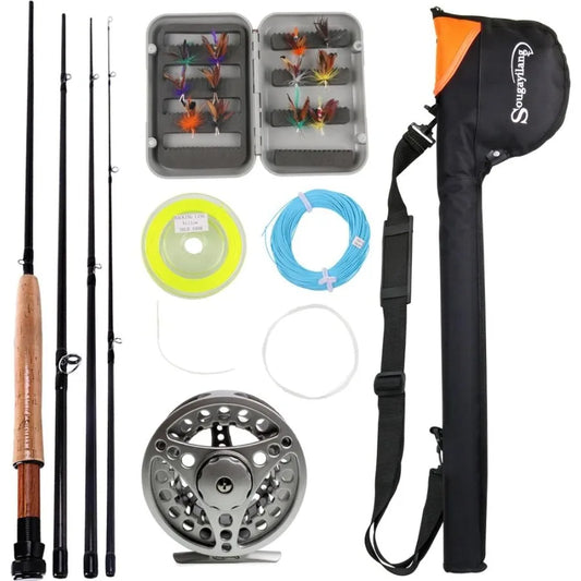 Saltwater, Freshwater, Fly Fishing Rod with Reel Combo Kit for Advanced Anglers