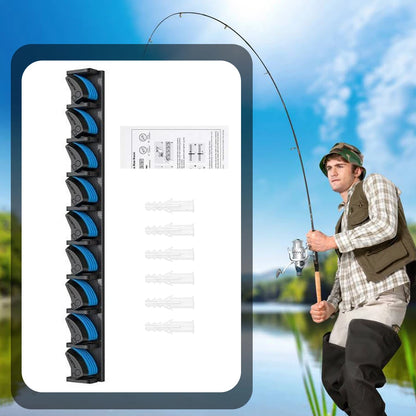 Wall Mounted Fishing Pole Holder